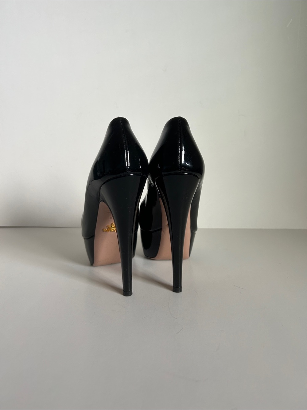 Prada Black Patent Platform Stiletto Pumps - Picture 4 of 4